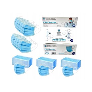 MASKA CHIRURGICZNA MEDYCZNA BIAŁ/NIEB. 3W A'50