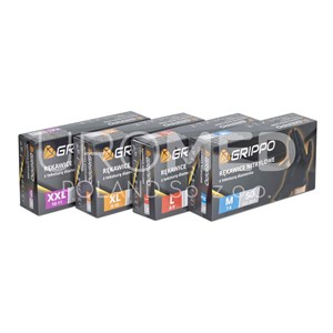 GRIPPAZ RĘKAWICE NITRYLOWE CZARNE 6GR ROZ.L A'50