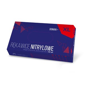 RĘKAWICE NITRYLOWE CZARNE "XL" A'100