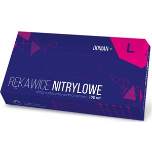 NP RĘKAWICE NITRYLOWE BEZPUDROWE L A'100