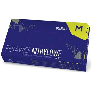 NP RĘKAWICE NITRYLOWE BEZPUDROWE M A'100